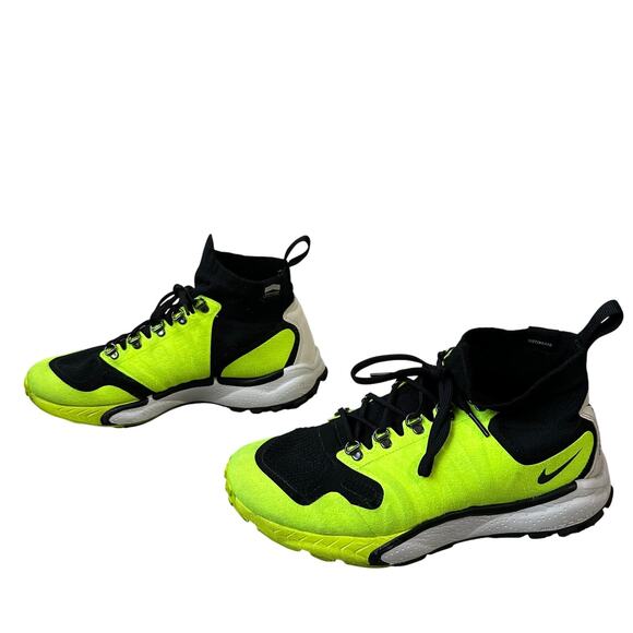 NikeLab Zoom Talaria Flyknit Mid in \'OG Neon\' Yellow-Green & Black main image 6